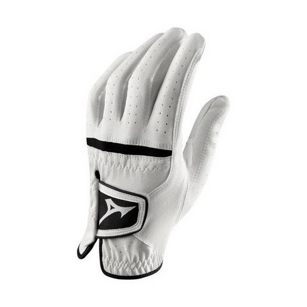 Mens Mizuno Comp Golf Gloves White/Black Philippines (JFAHKZ710)